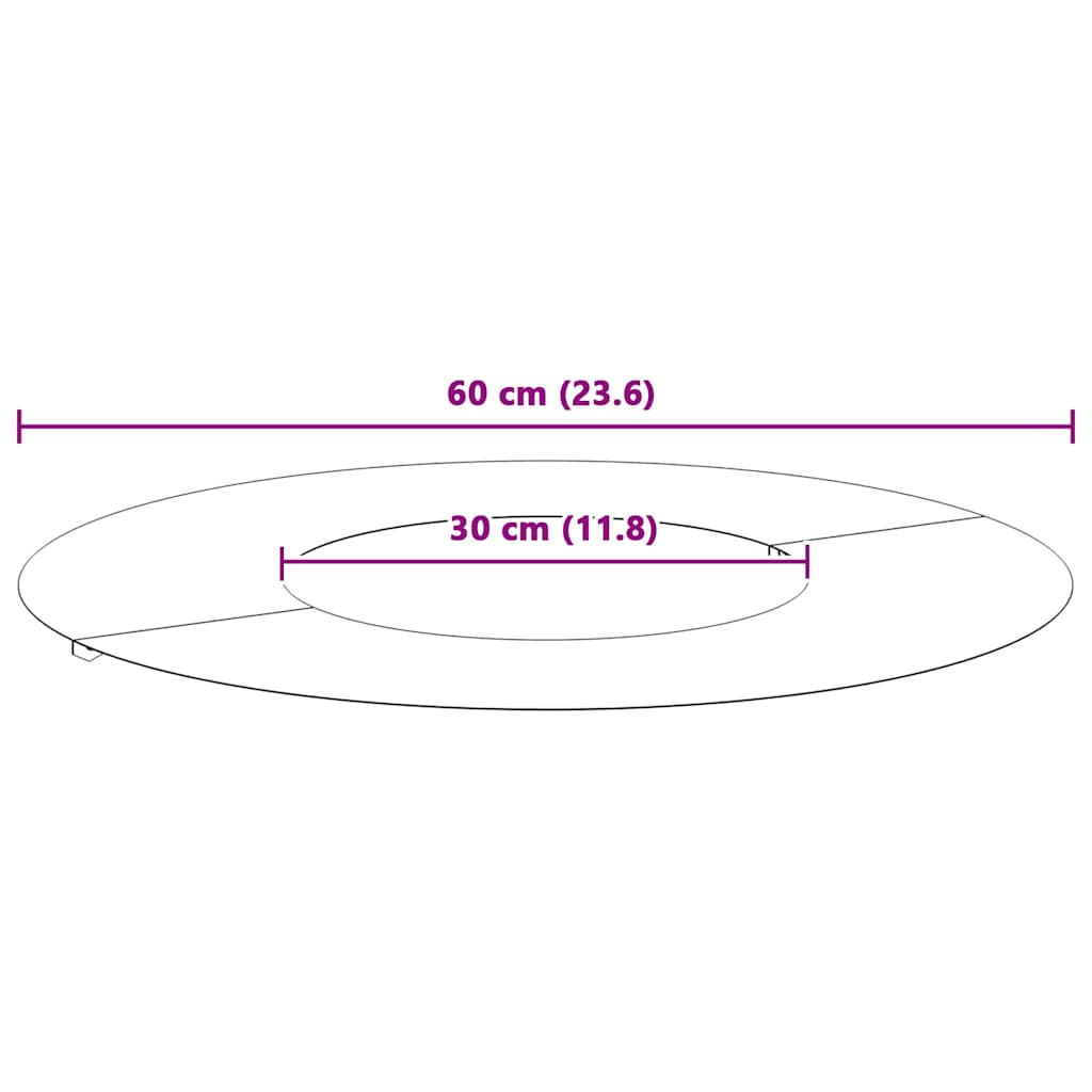 suitable for Flat Tree Ring White Ø30 / 60 cm Steel