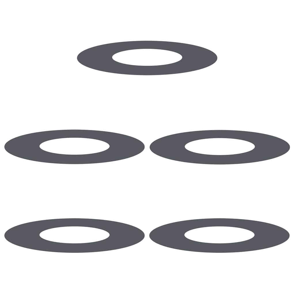 Flat Tree Rings 5 pcs Anthracite Ø30 / 60 cm Steel