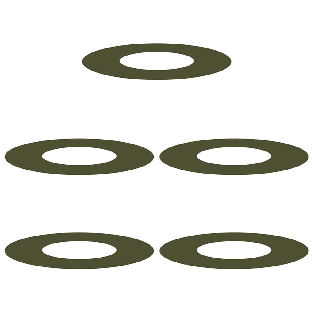 suitable for Flat Tree Rings 5 pcs Olive green Ø30 / 60 cm Steel