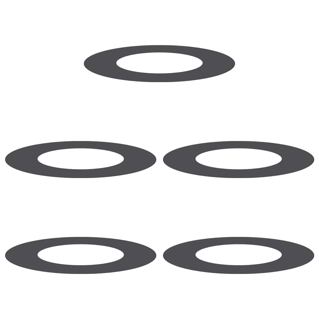 Flat Tree Rings 5 pcs Black Ø40 / 70 cm Steel