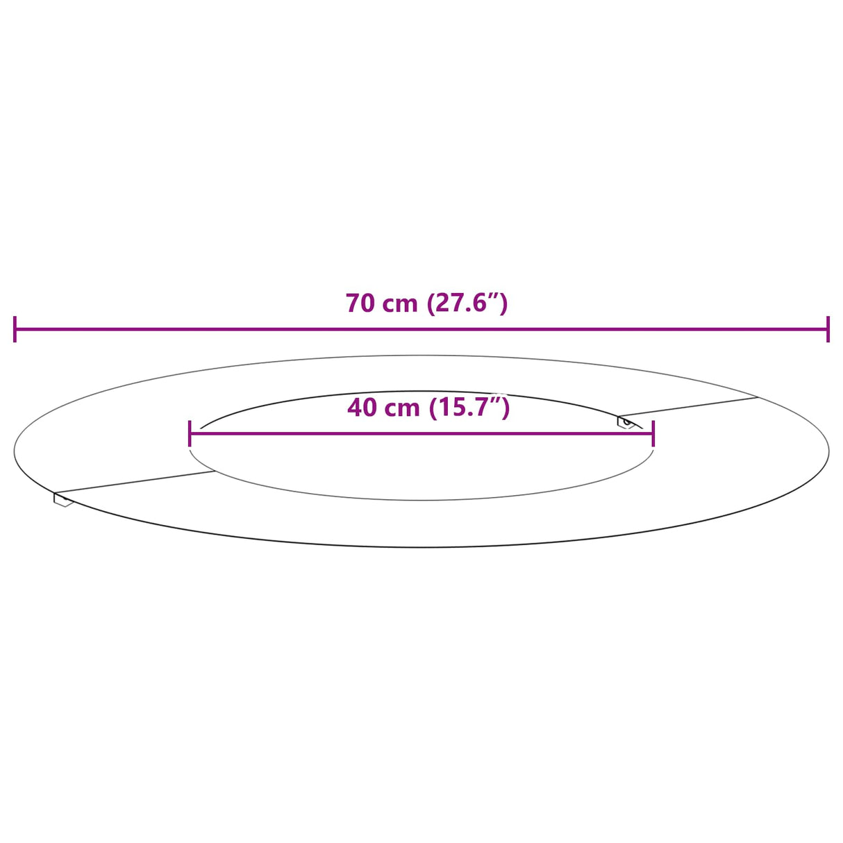 suitable for Flat Tree Ring Brown Ø40 / 70 cm Weathering Steel