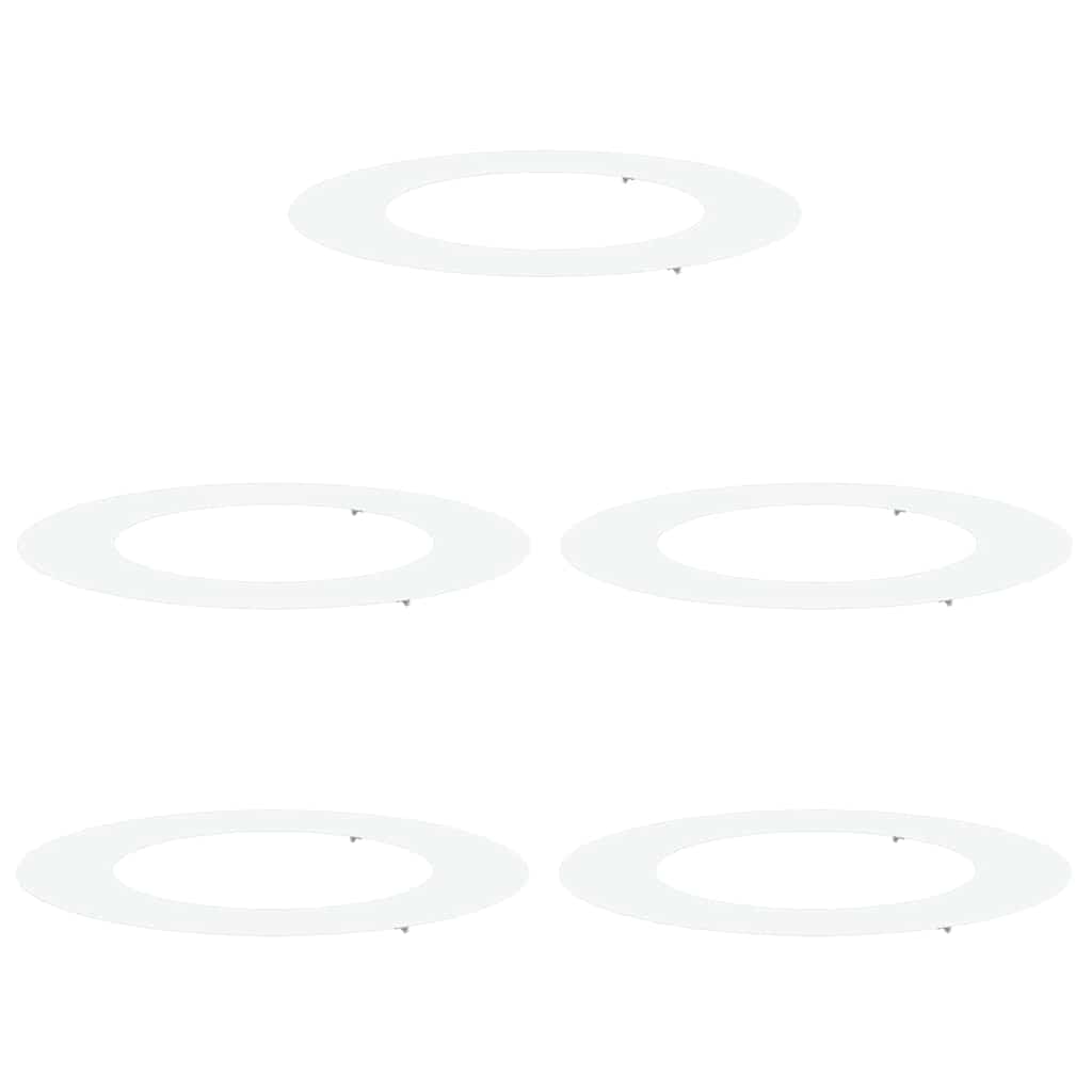 Flat Tree Rings 5 pcs White Ø50 / 80 cm Steel