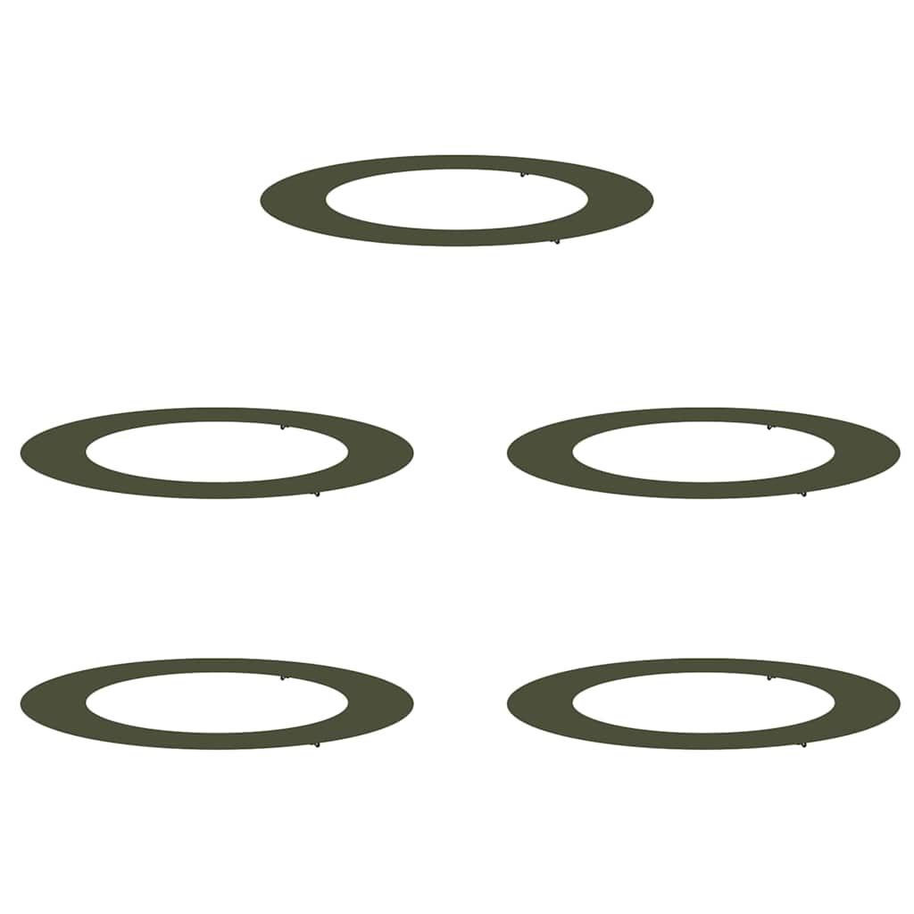 suitable for Flat Tree Rings 5 pcs Olive green Ø60 / 90 cm Steel