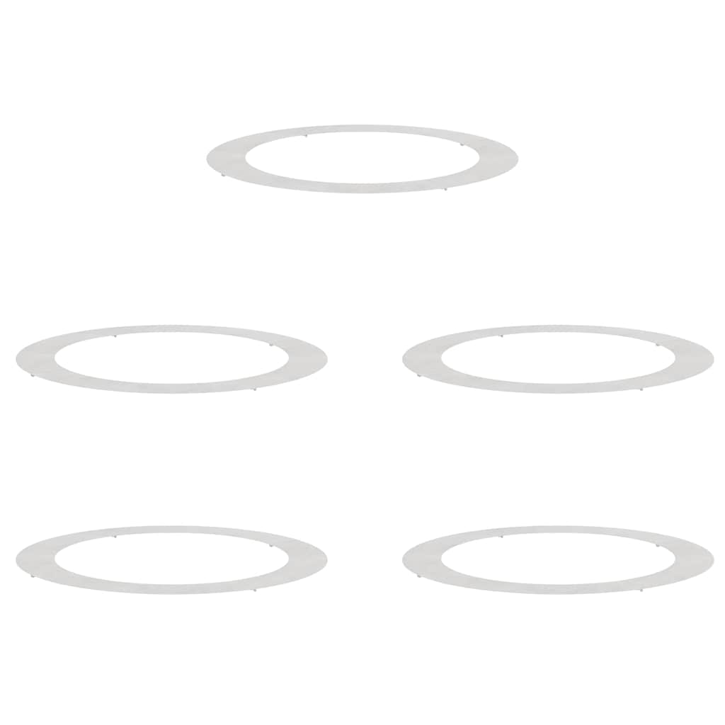 Flat Tree Rings 5 pcs Silver Ø90 / 120 cm Stainless steel