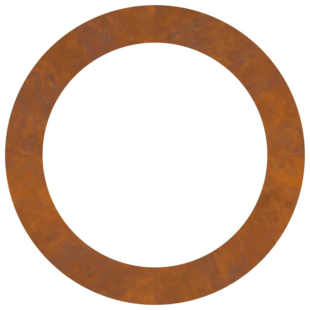 Flat Tree Rings 5 pcs Brown Ø90 / 120 cm Weathering steel