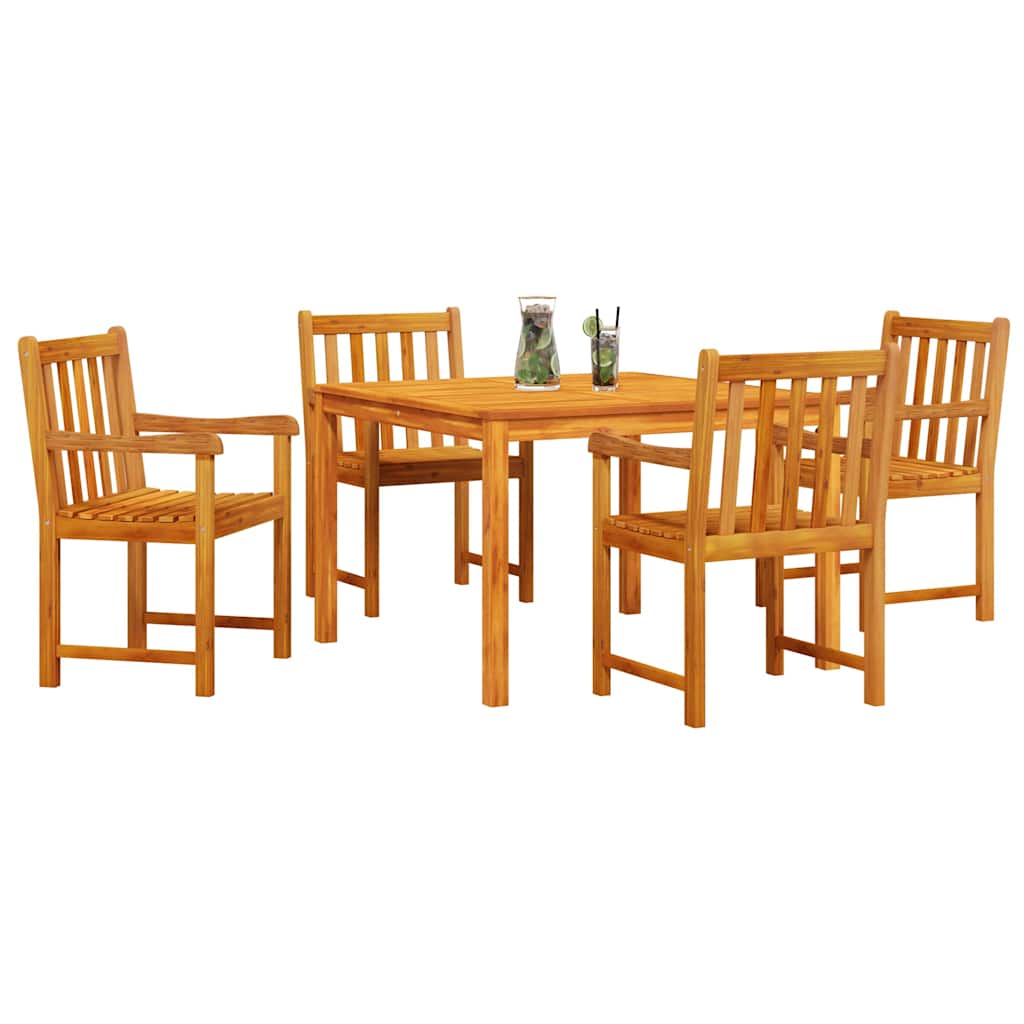 Garden Dining Set 5 pcs Brown Solid Acacia wood