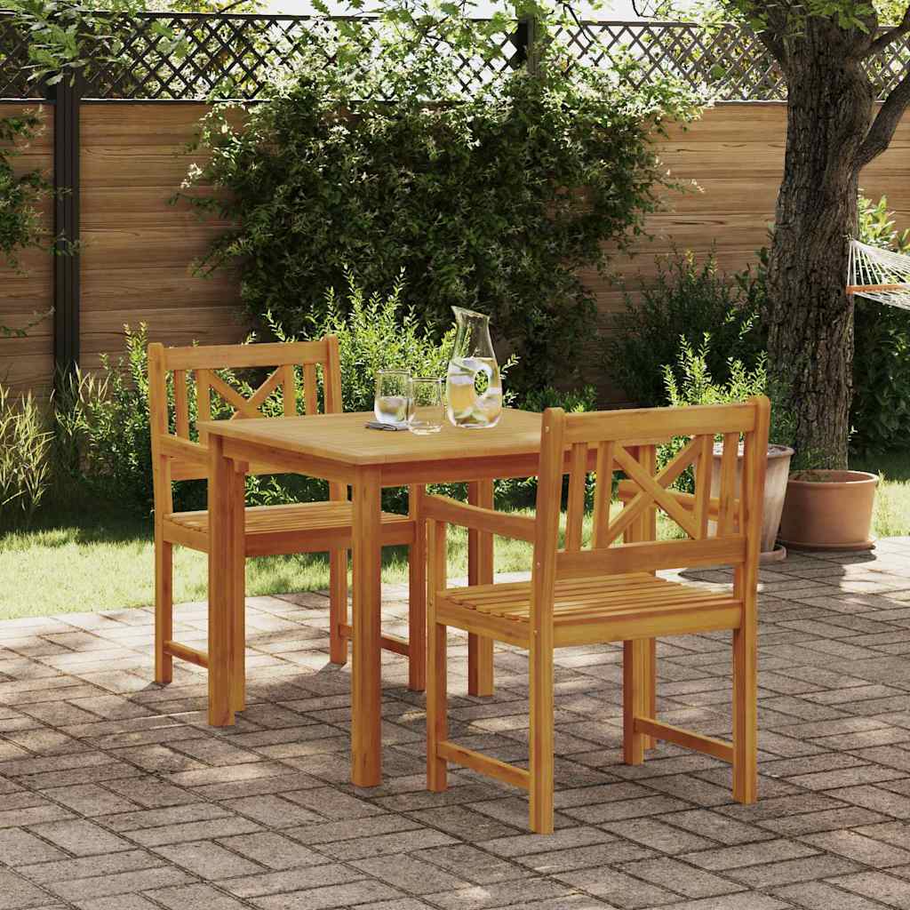 Garden Dining Set 3 pcs Brown Solid Acacia wood