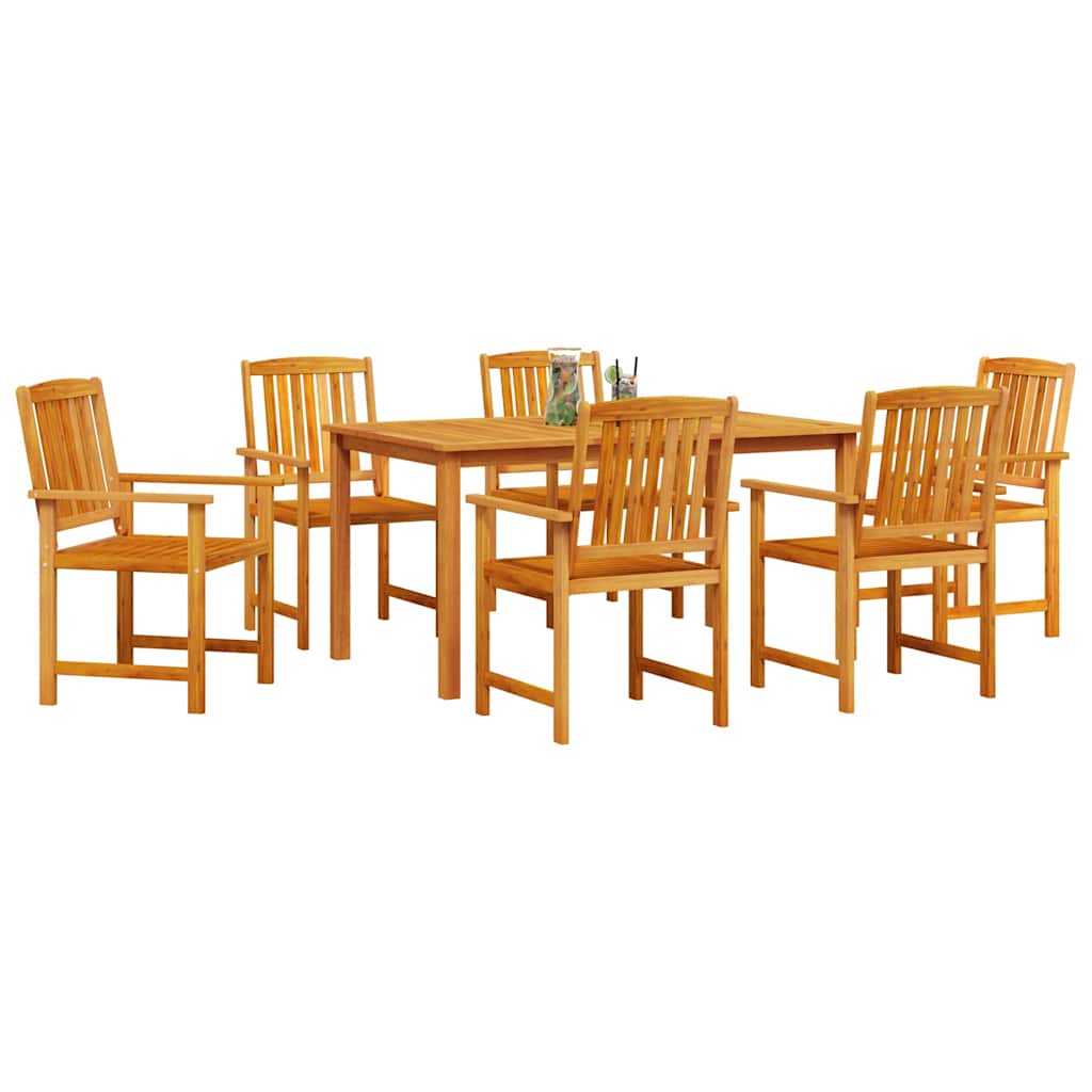Garden Dining Set 5 pcs Brown Solid Acacia Wood