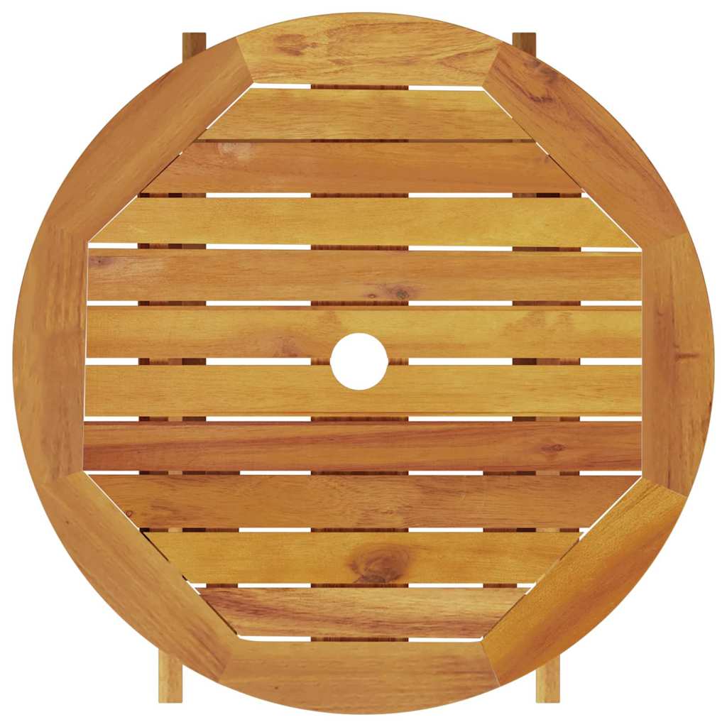 Folding Bistro Set Folding 3 pcs Brown Solid acacia wood