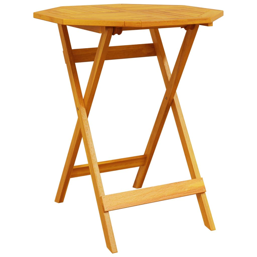 Folding Bistro Set Folding 3 pcs Brown Solid acacia wood