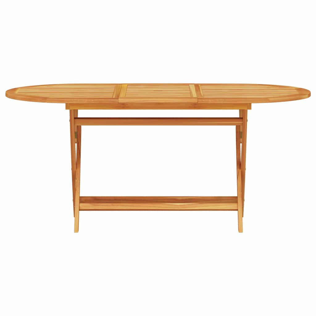 Garden Dining Set Folding 5 pcs Brown Solid acacia wood