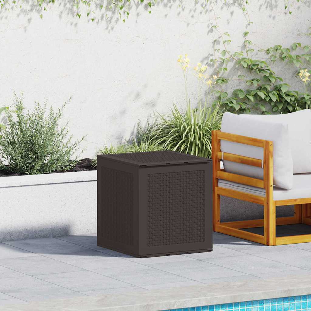 Garden Storage Box Brown 55 x 53 x 57 cm Polypropylene