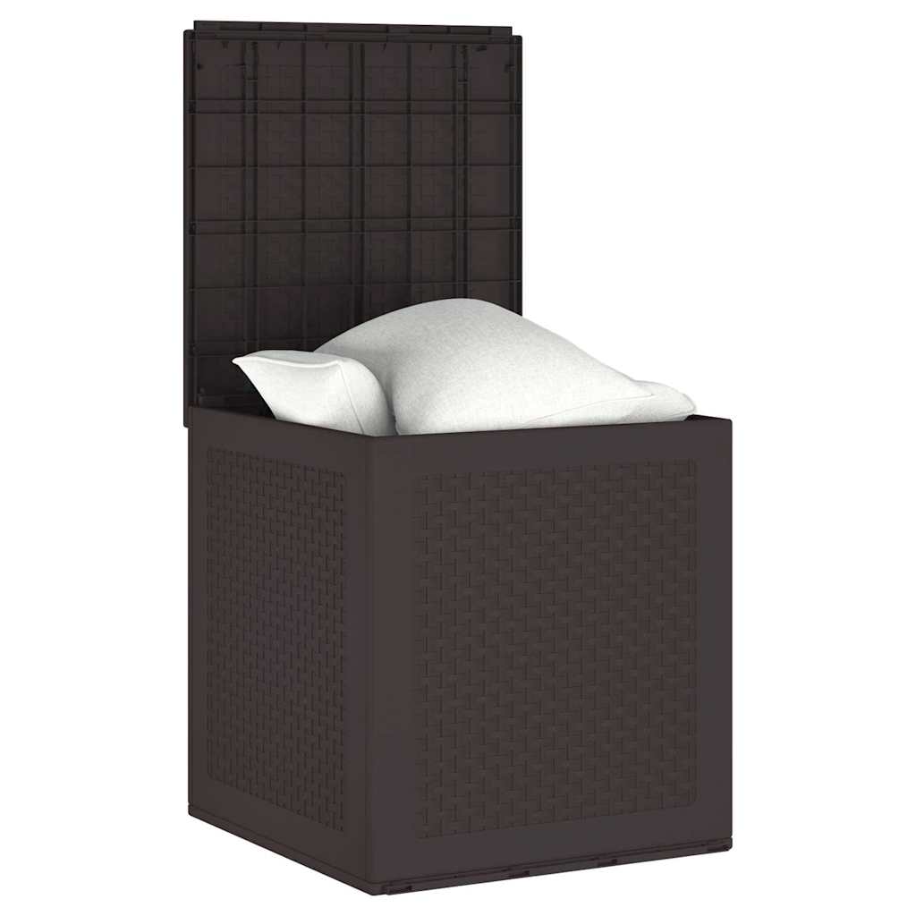 Garden Storage Box Brown 55 x 53 x 57 cm Polypropylene