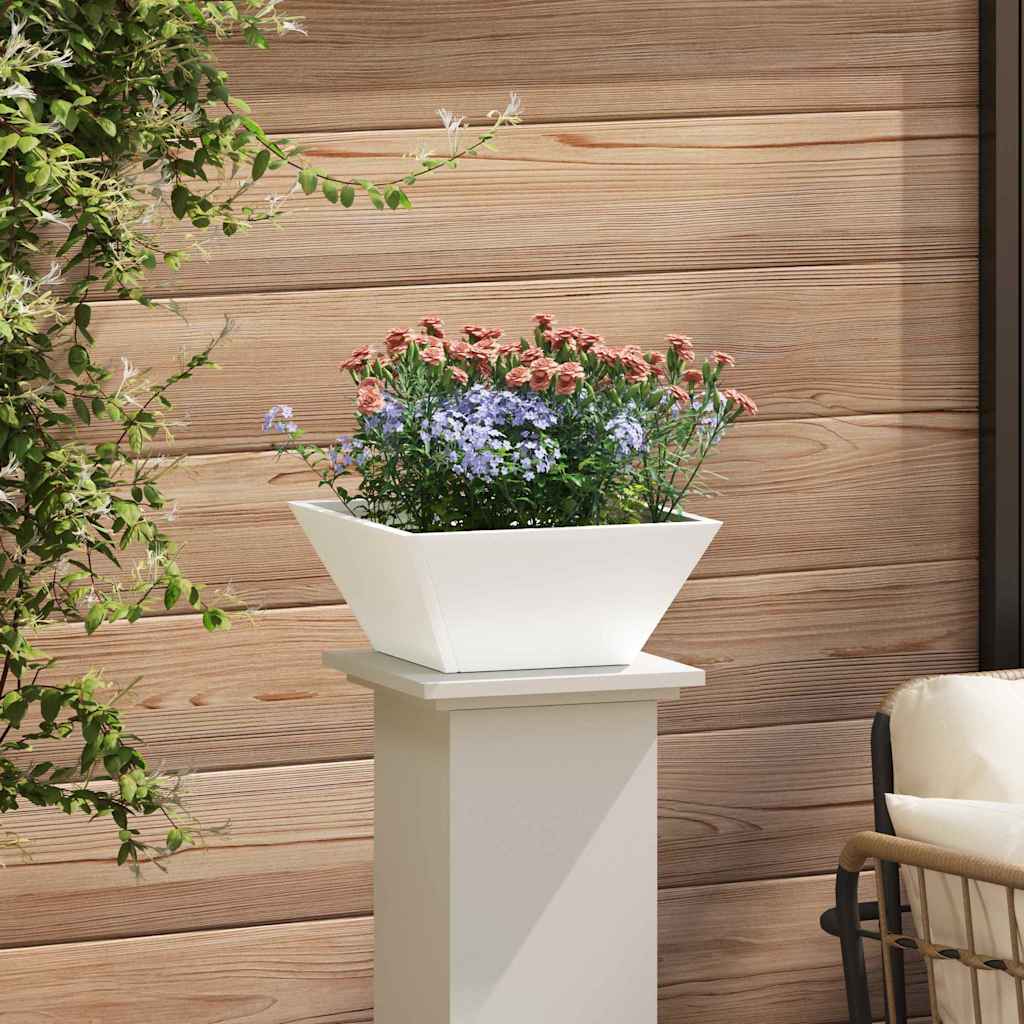 Garden Planter White 35 x 35 x 15 cm Cold-rolled Steel