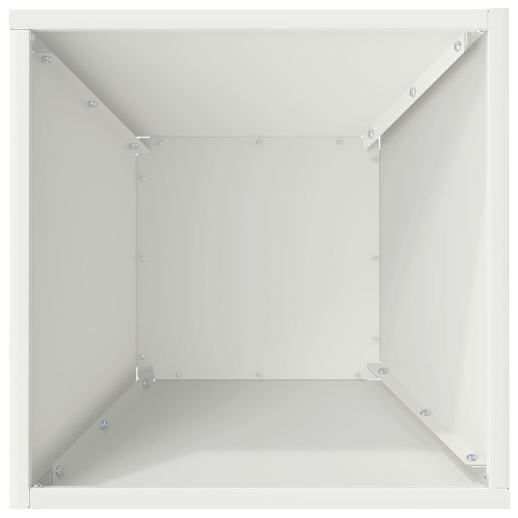 Garden Planter White 35 x 35 x 15 cm Cold-rolled Steel