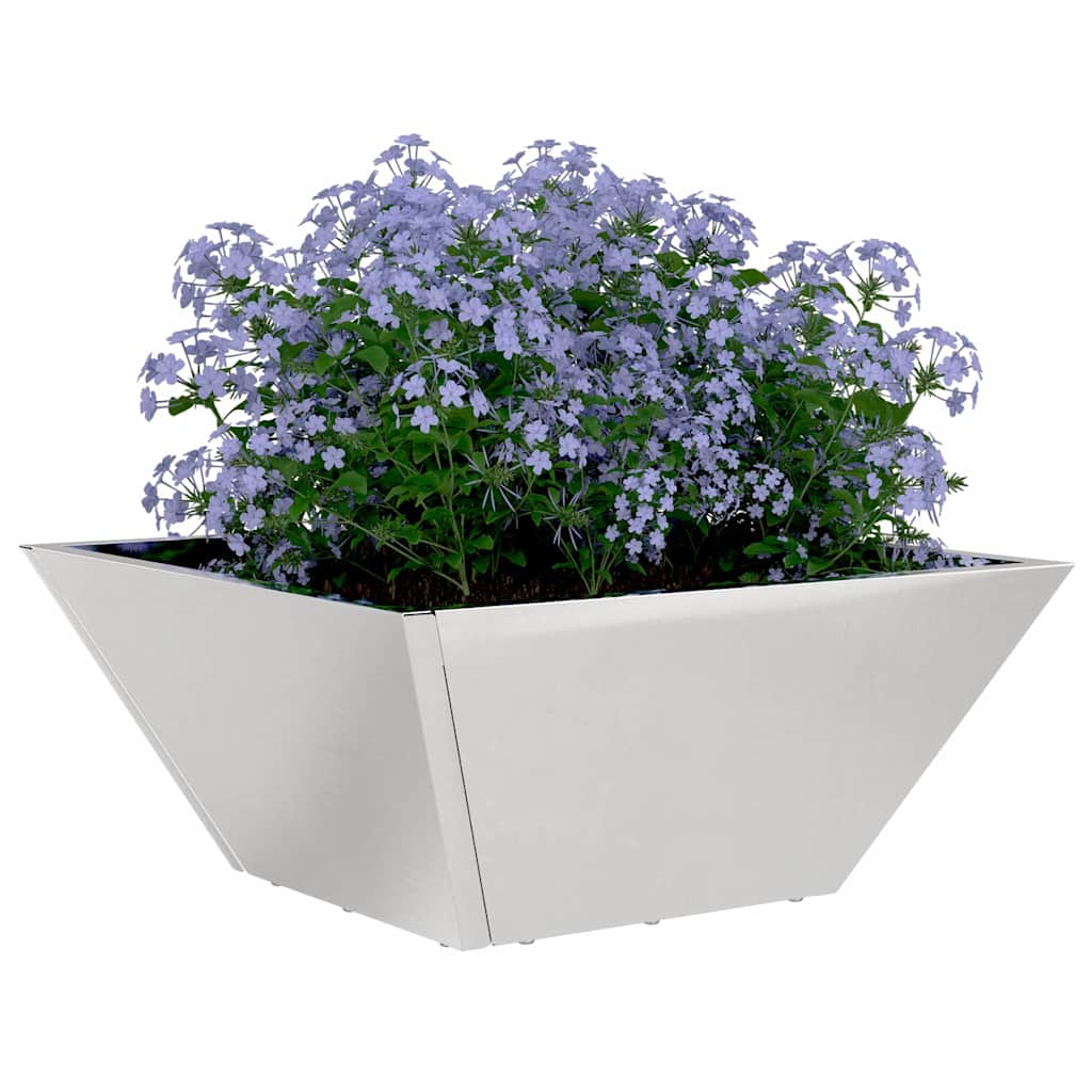 Garden Planter Silver 35 x 35 x 15 cm Stainless Steel