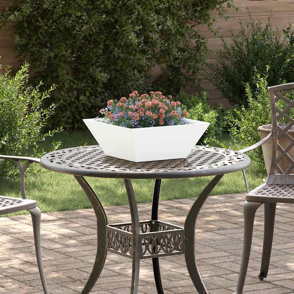 Garden Planter White 40 x 40 x 15 cm Cold-rolled Steel