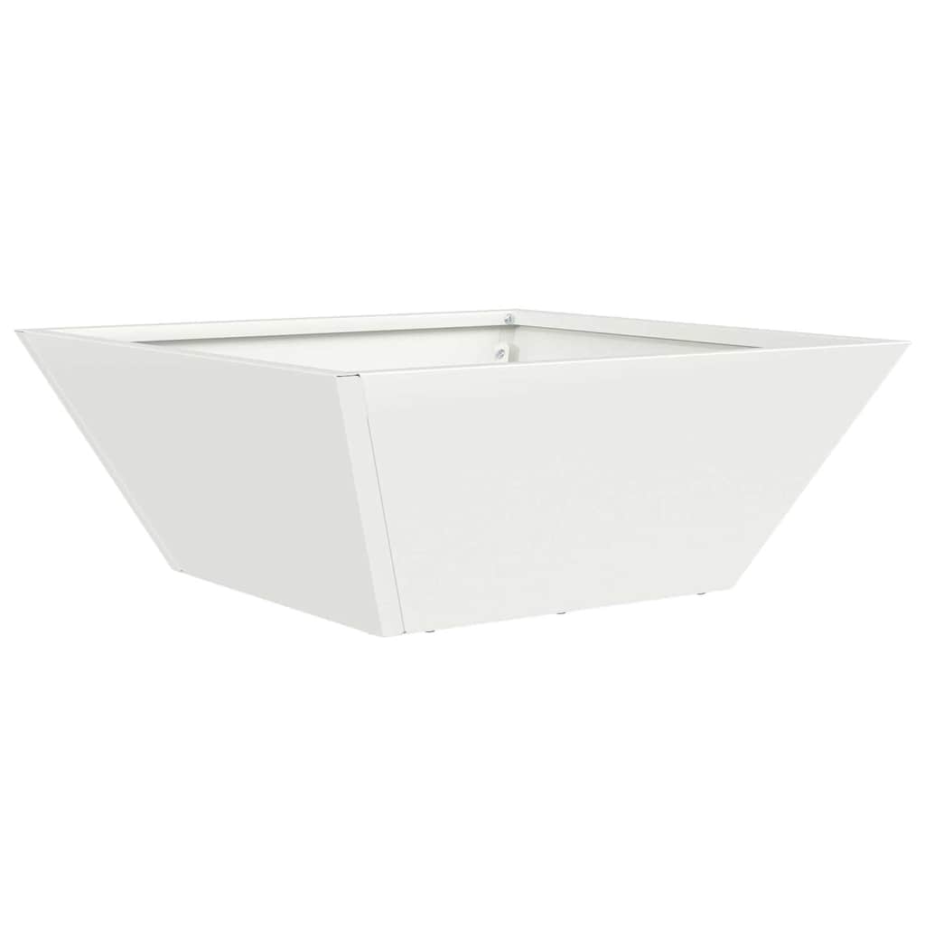Garden Planter White 40 x 40 x 15 cm Cold-rolled Steel