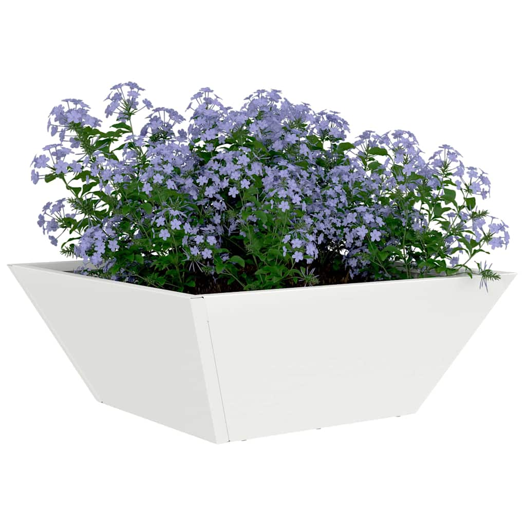 Garden Planter White 40 x 40 x 15 cm Cold-rolled Steel