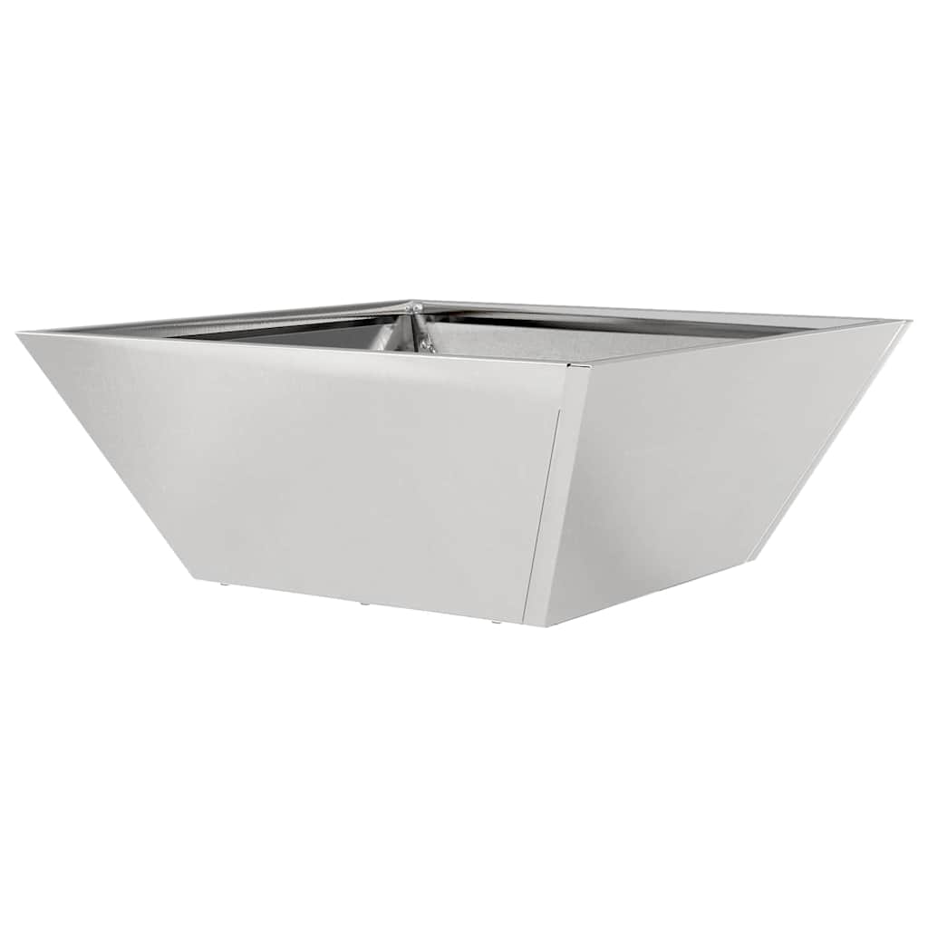 Garden Planter Silver 40 x 40 x 15 cm Stainless Steel