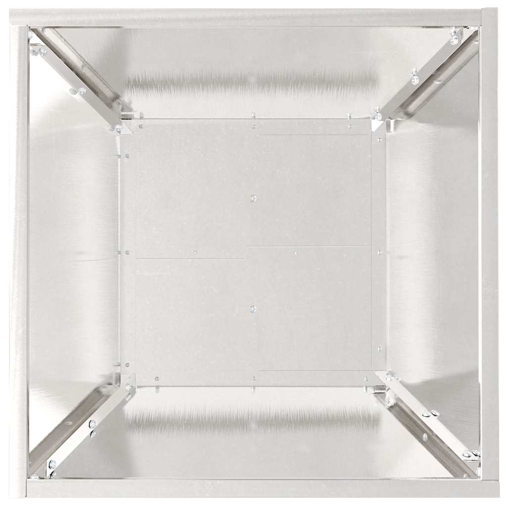 Garden Planter Silver 40 x 40 x 15 cm Stainless Steel