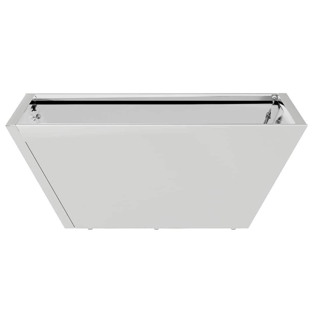 Garden Planter 5 pcs Silver 40 x 40 x 15 cm Stainless Steel