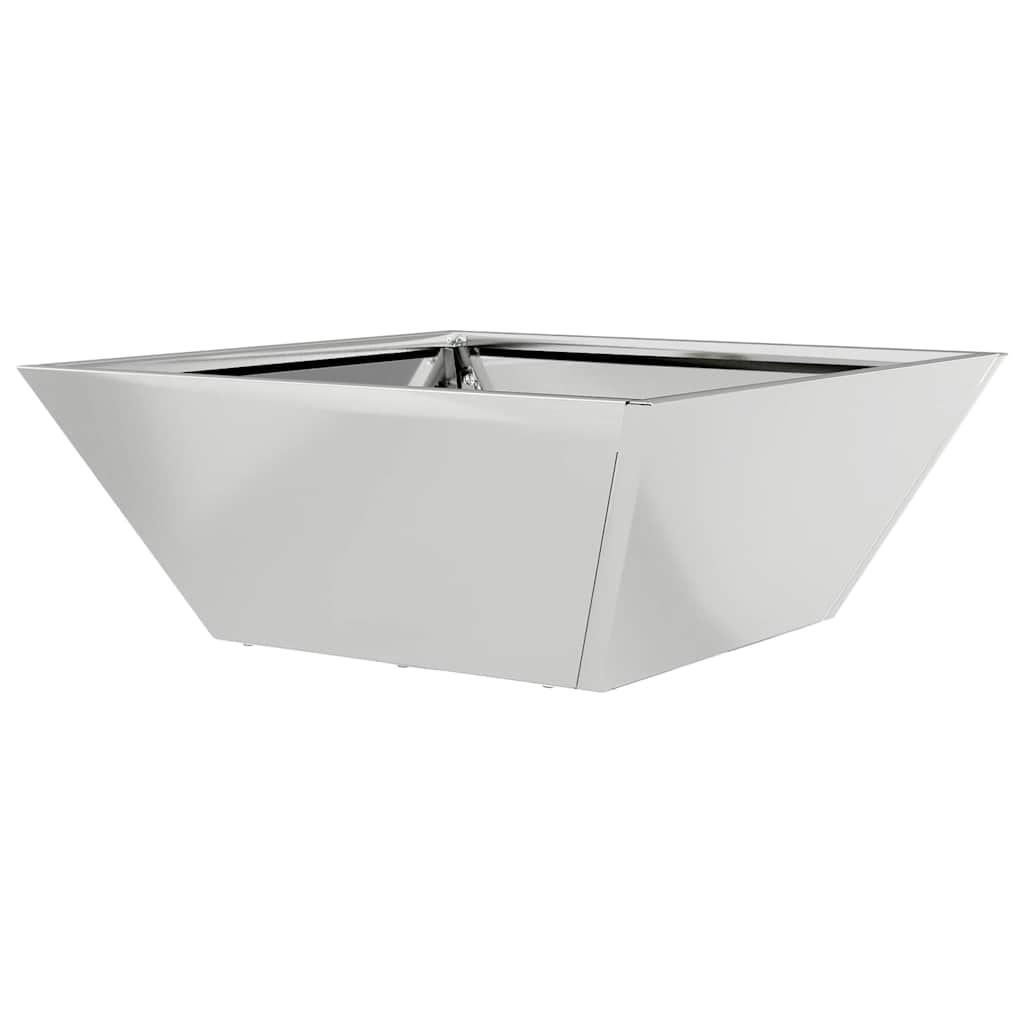 Garden Planter Silver 40 x 40 x 15 cm Galvanised Steel