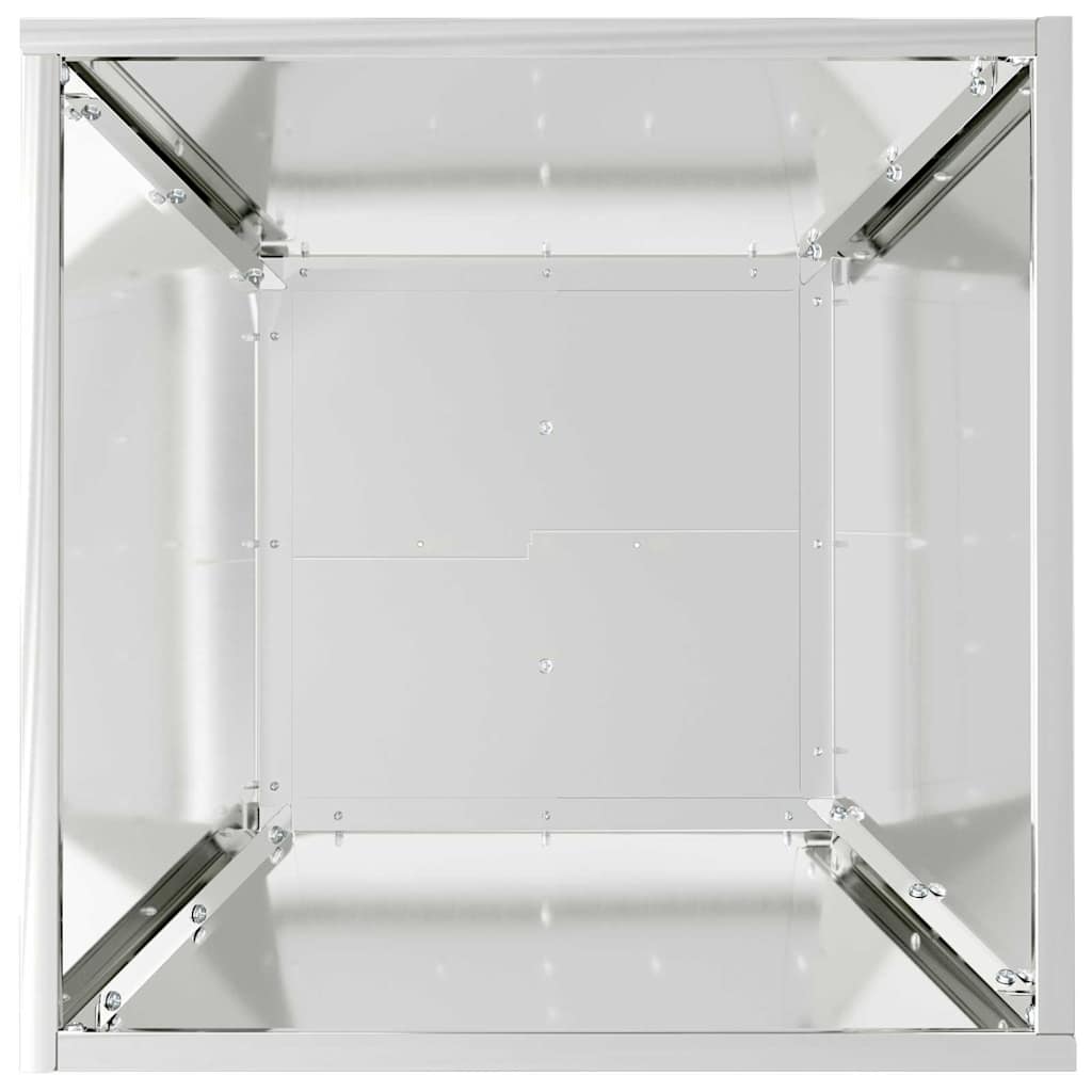 Garden Planter Silver 40 x 40 x 15 cm Galvanised Steel