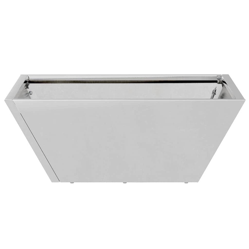 Garden Planter 5 pcs Silver 40 x 40 x 15 cm Galvanised Steel