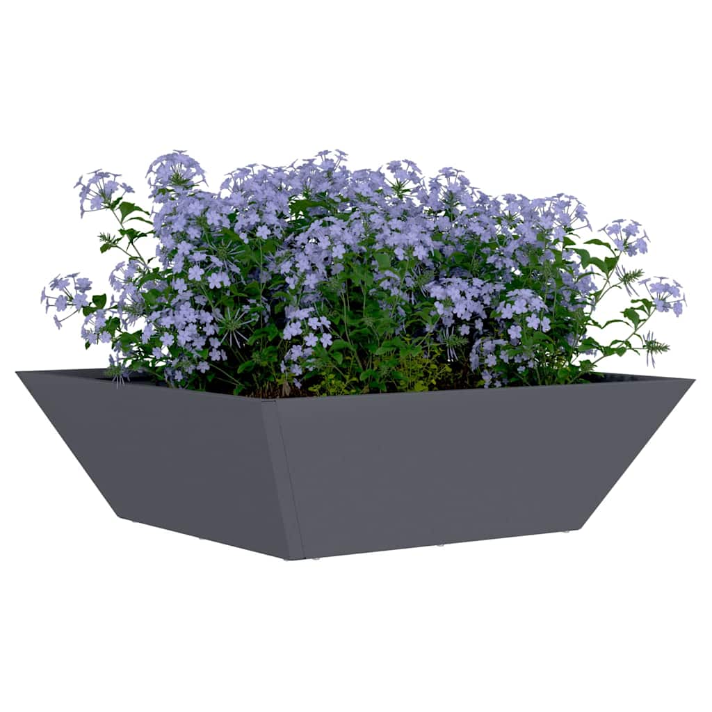 Garden Planter 5 pcs Anthracite 50 x 50 x 15 cm