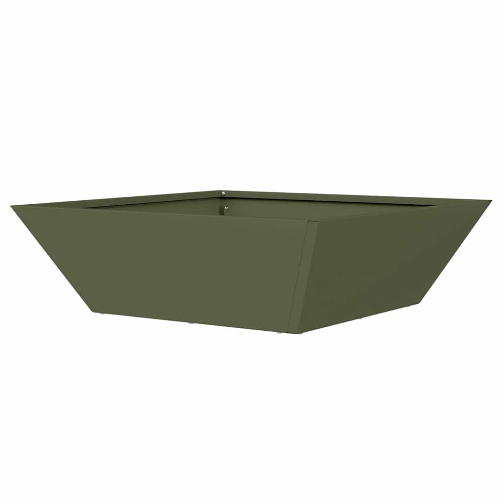 Garden Planter Olive Green 50 x 50 x 15 cm Cold-rolled Steel