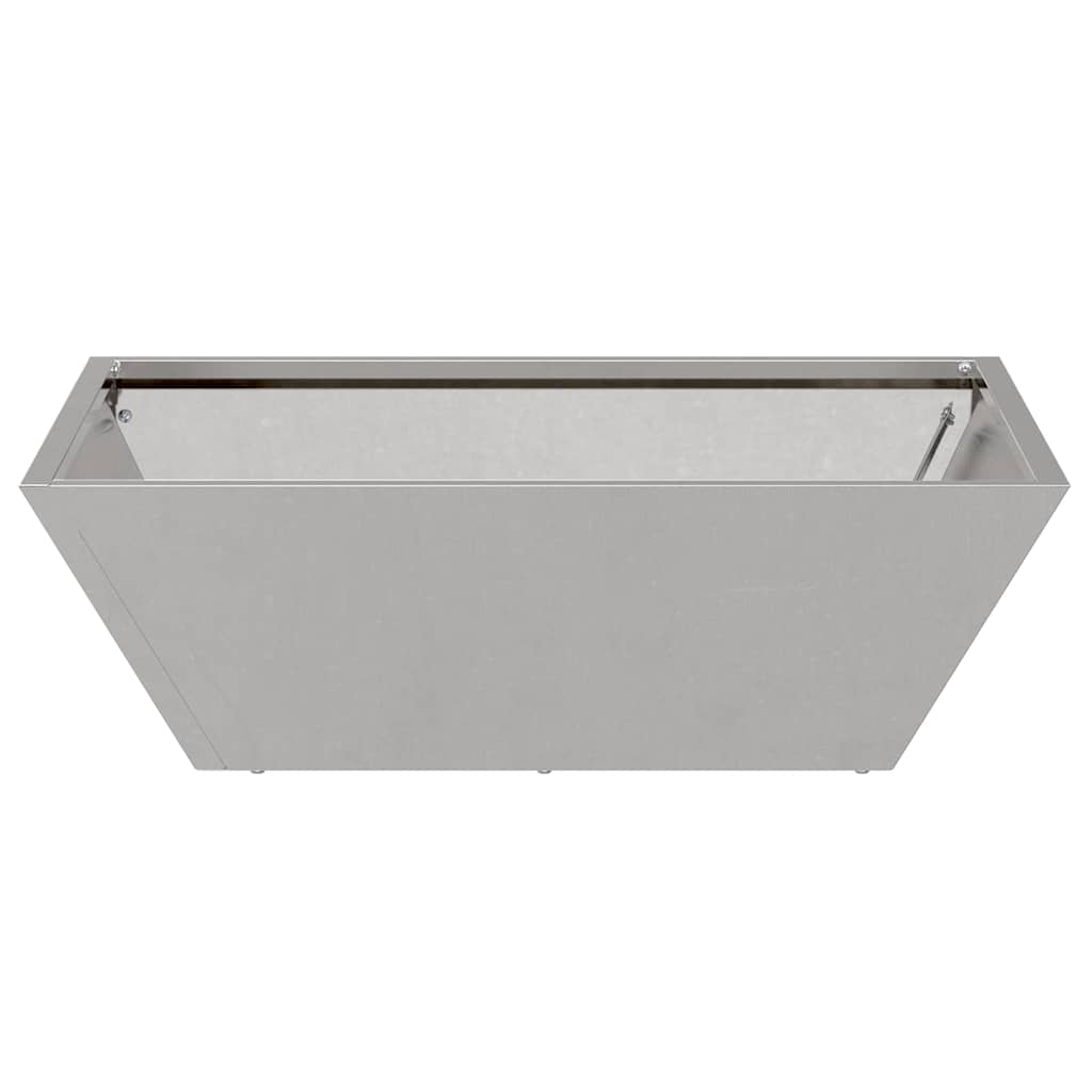 Garden Planter Silver 50 x 50 x 15 cm Stainless Steel