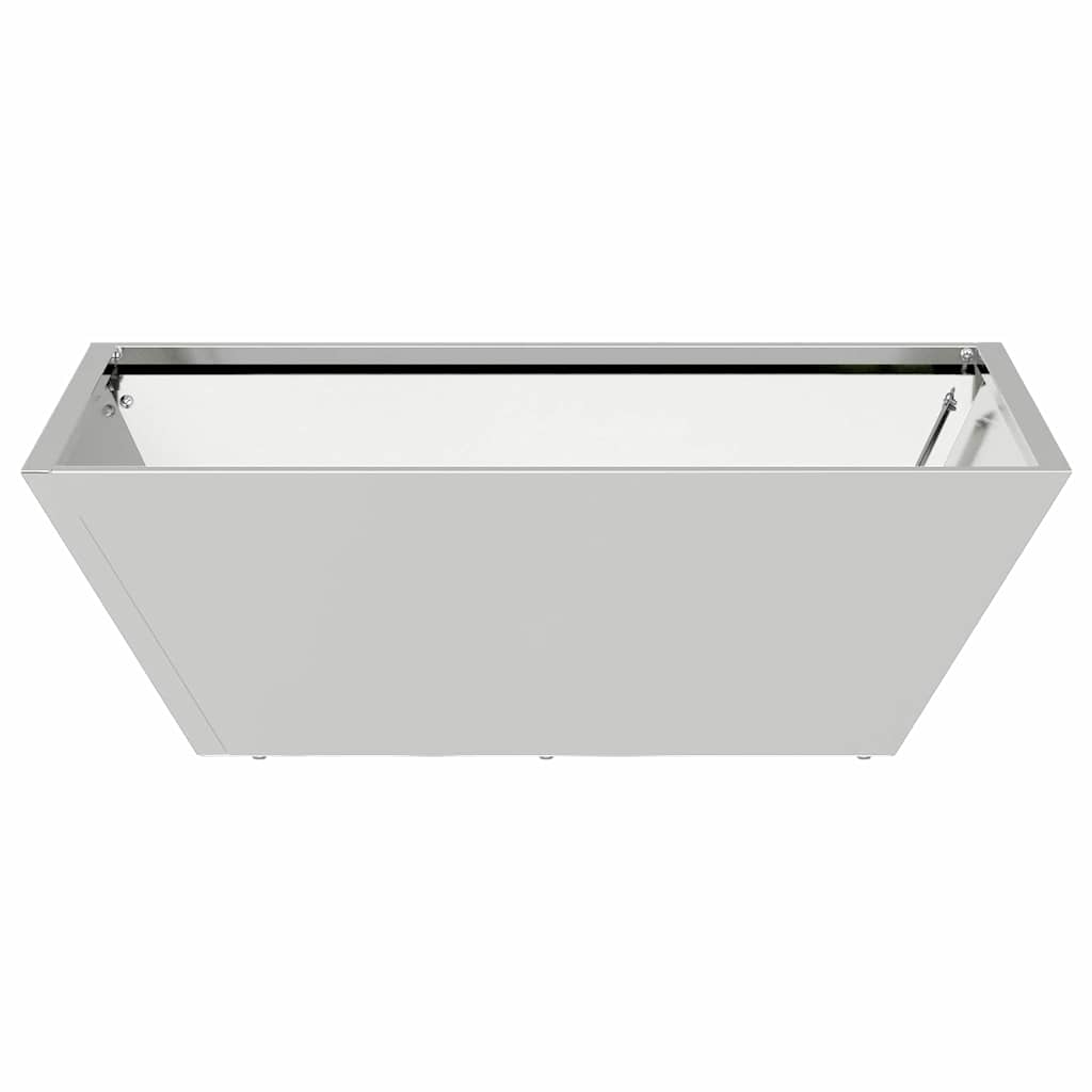 Garden Planter Silver 50 x 50 x 15 cm Galvanised Steel