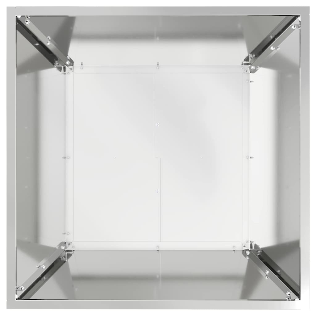 Garden Planter Silver 50 x 50 x 15 cm Galvanised Steel