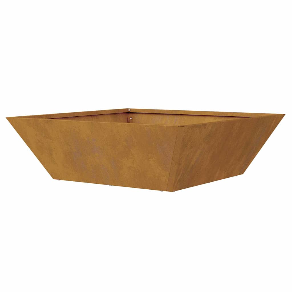 Garden Planter Rusty 50 x 50 x 15 cm Weathering Steel