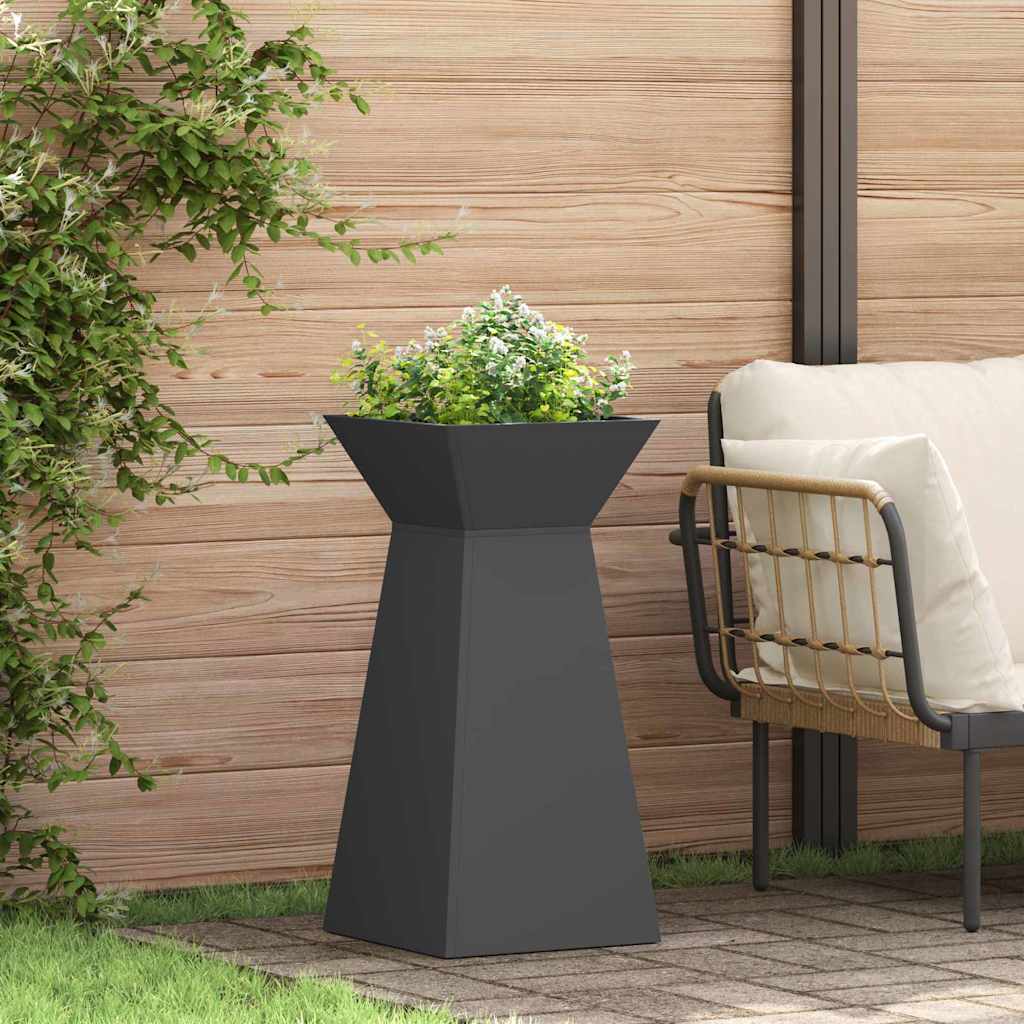 Pillar Planter 2 pcs Black 35 x 35 x 73 cm Steel