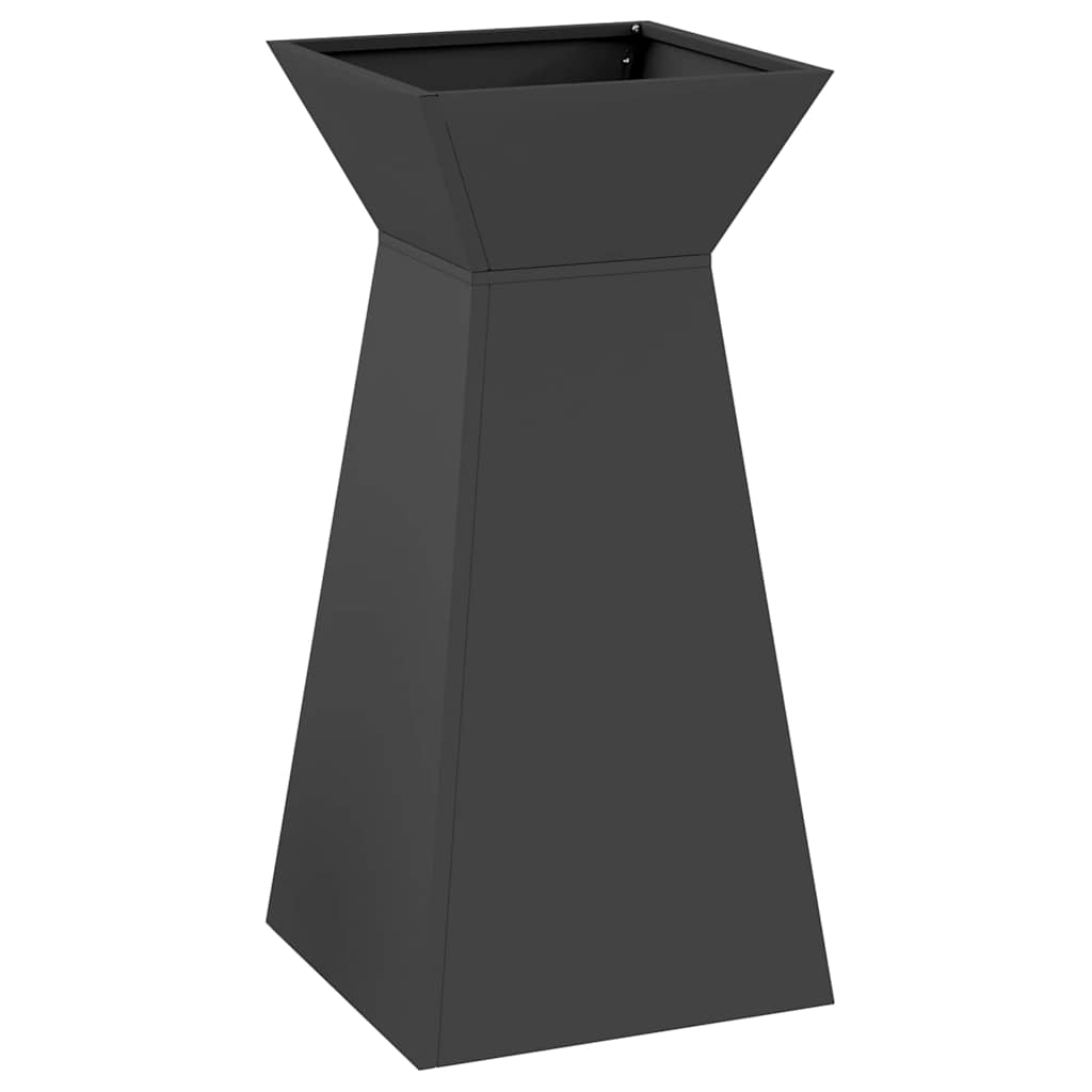 Pillar Planter 2 pcs Black 35 x 35 x 73 cm Steel