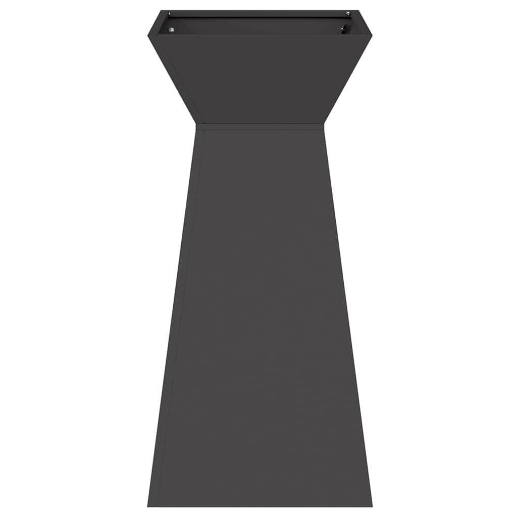 Pillar Planter 2 pcs Black 35 x 35 x 73 cm Steel