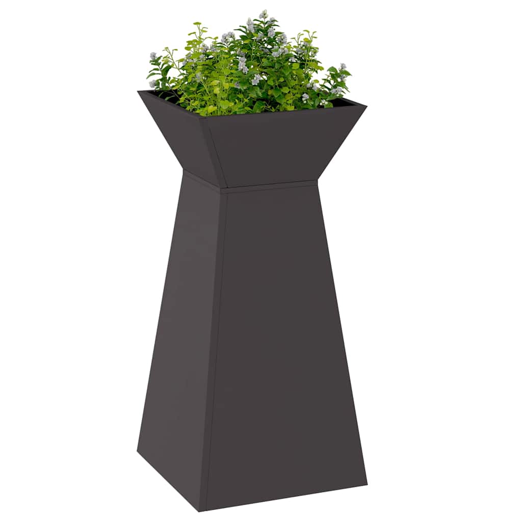 Pillar Planter 2 pcs Black 35 x 35 x 73 cm Steel