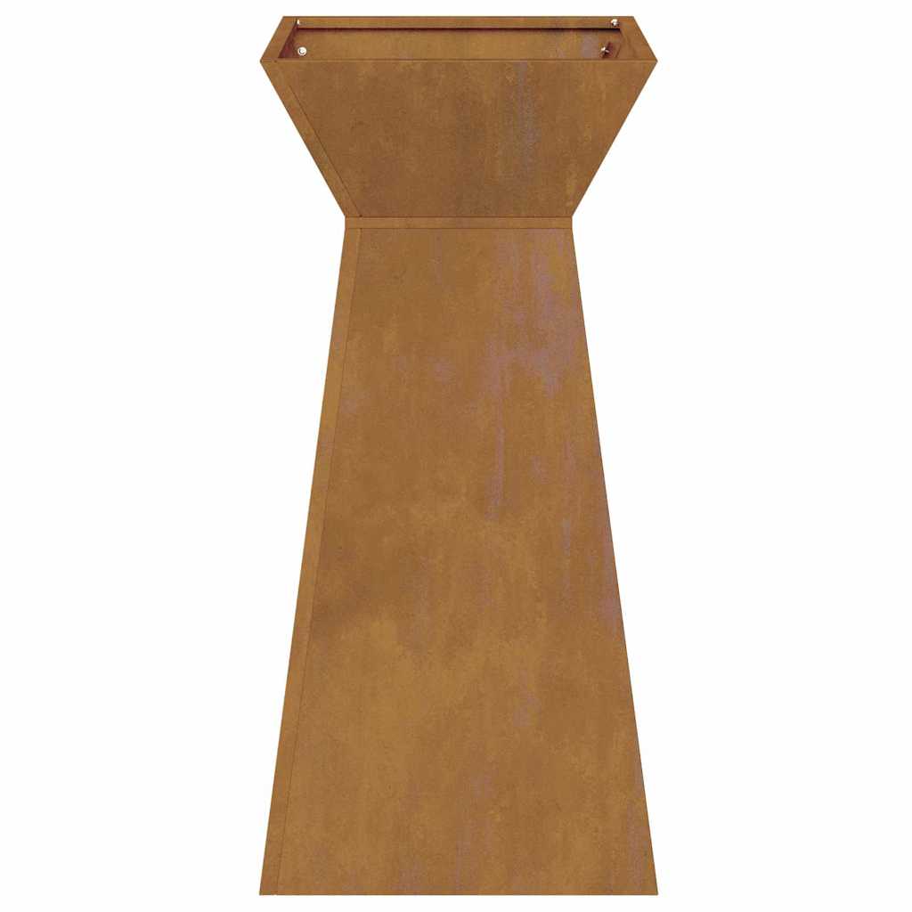 Pillar Planter Silver 35 x 35 x 73 cm Steel