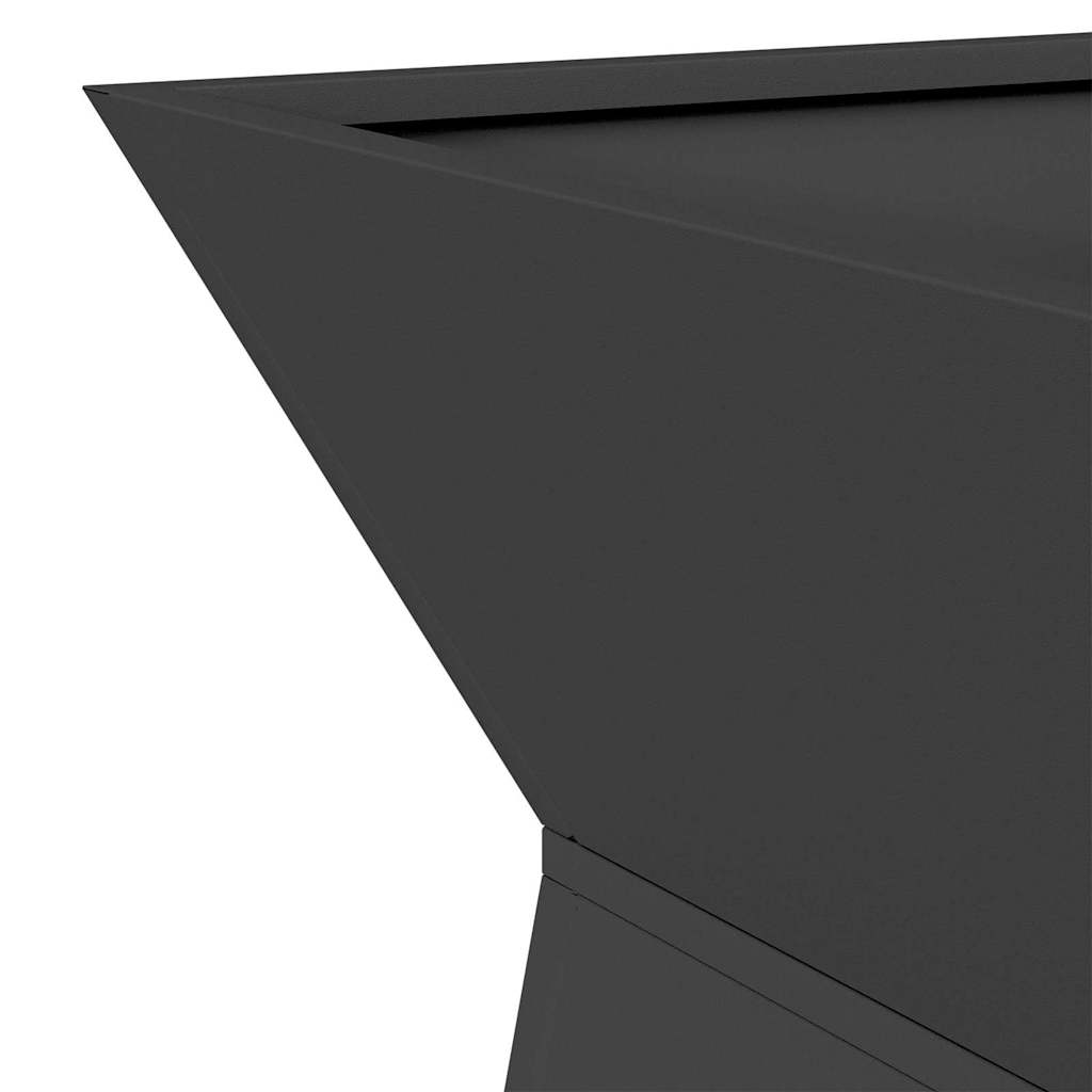 Pillar Planter 2 pcs Black 40 x 40 x 100 cm