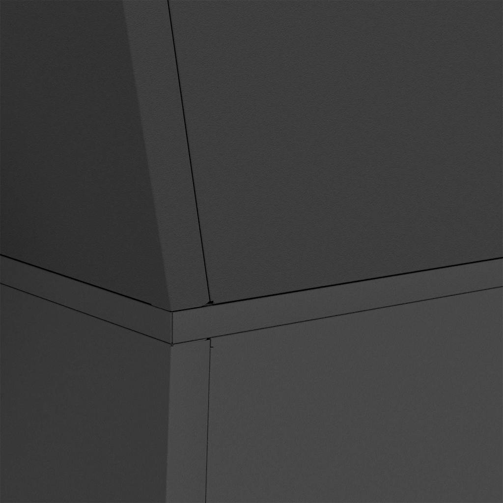 Pillar Planter 2 pcs Black 40 x 40 x 100 cm