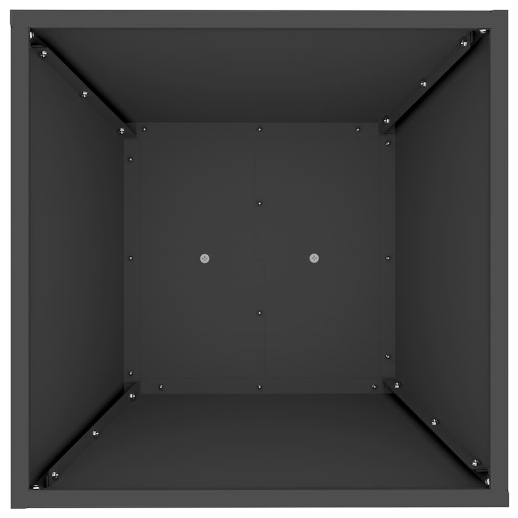 Pillar Planter 2 pcs Black 40 x 40 x 100 cm