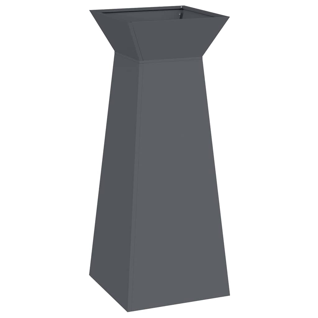 Pillar Planter 2 pcs Anthracite 40 x 40 x 100 cm