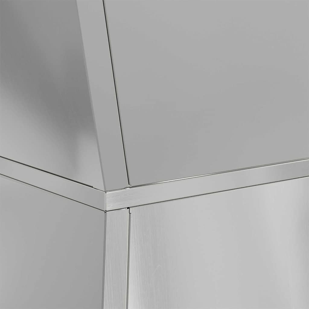 Pillar Planter 2 pcs Silver 40 x 40 x 100 cm