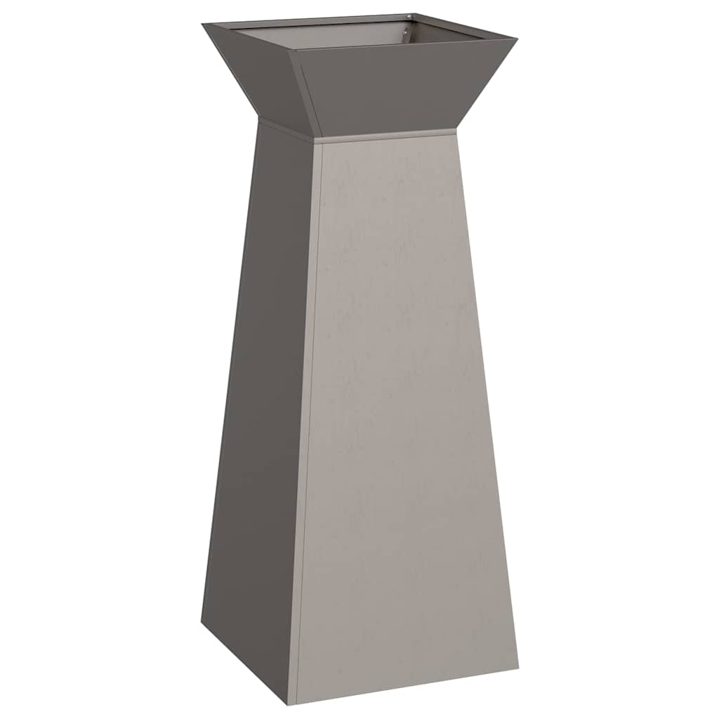 Pillar Planter Silver 40 x 40 x 100 cm