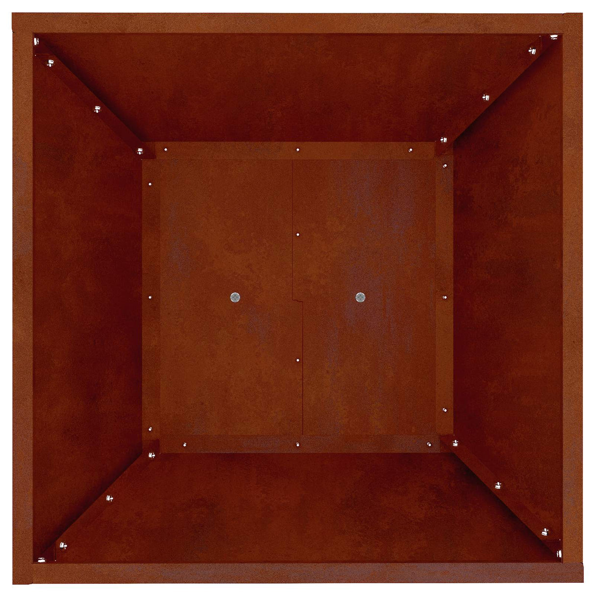 Pillar Planter 2 pcs Silver 40 x 40 x 100 cm Weathering Steel