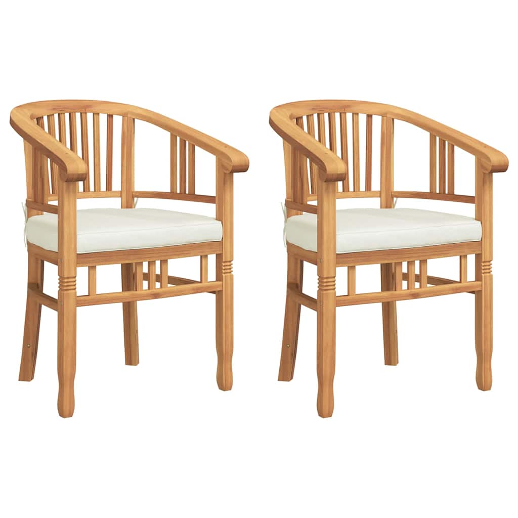 Garden Chairs 2 pcs Brown 63 x 58 x 89 cm Solid teak wood