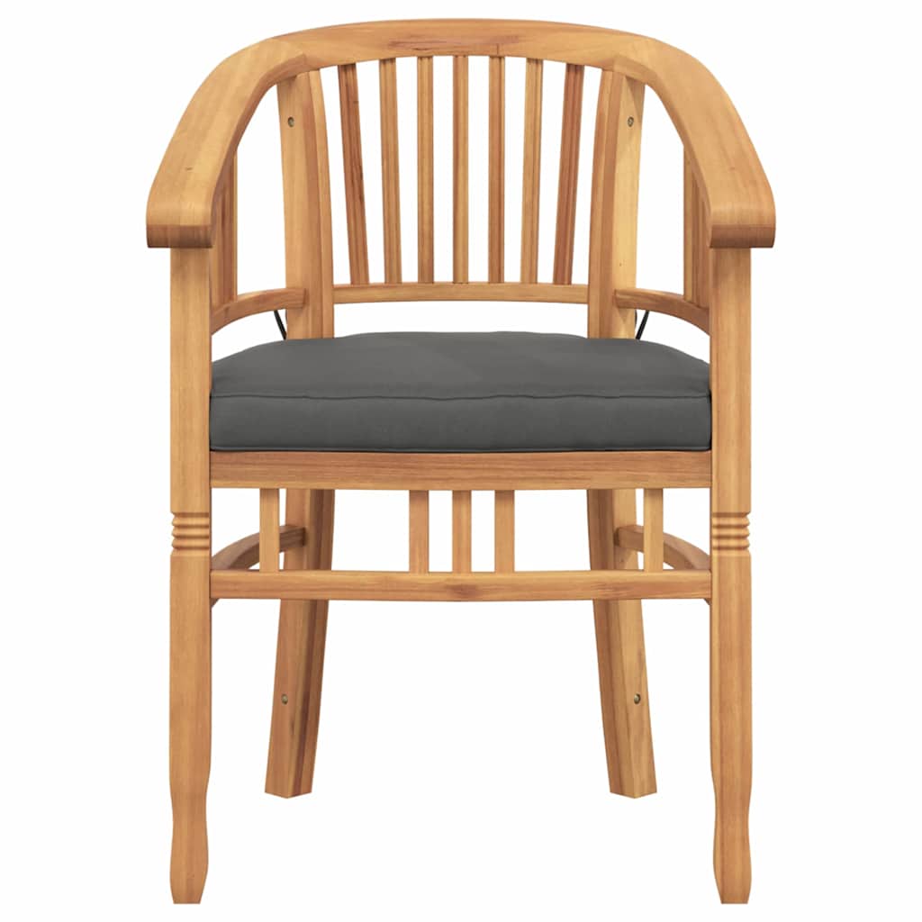 Garden Chairs 2 pcs Brown 63 x 58 x 89 cm Solid teak wood