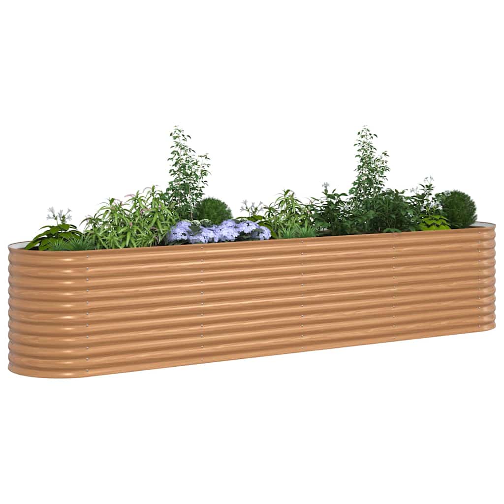 Garden Raised Bed Brown 400 x 80 x 81 cm Steel